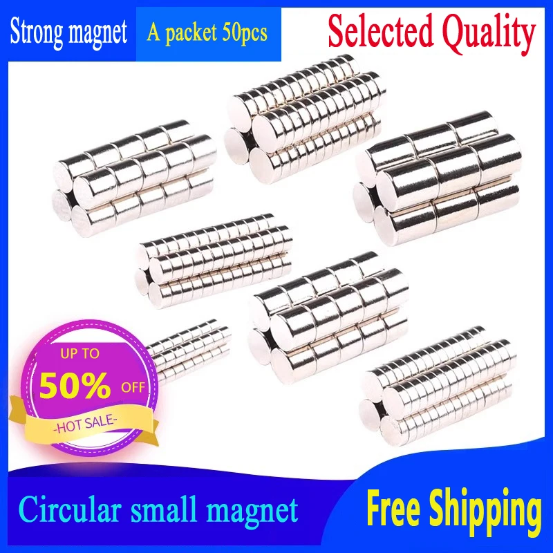 

Super Strong Magnet 2/3/4/5/6/7/mm X 1/2/3/mm Round Magnetic NdFeB Neodymium magnet Powerful Disc imanes