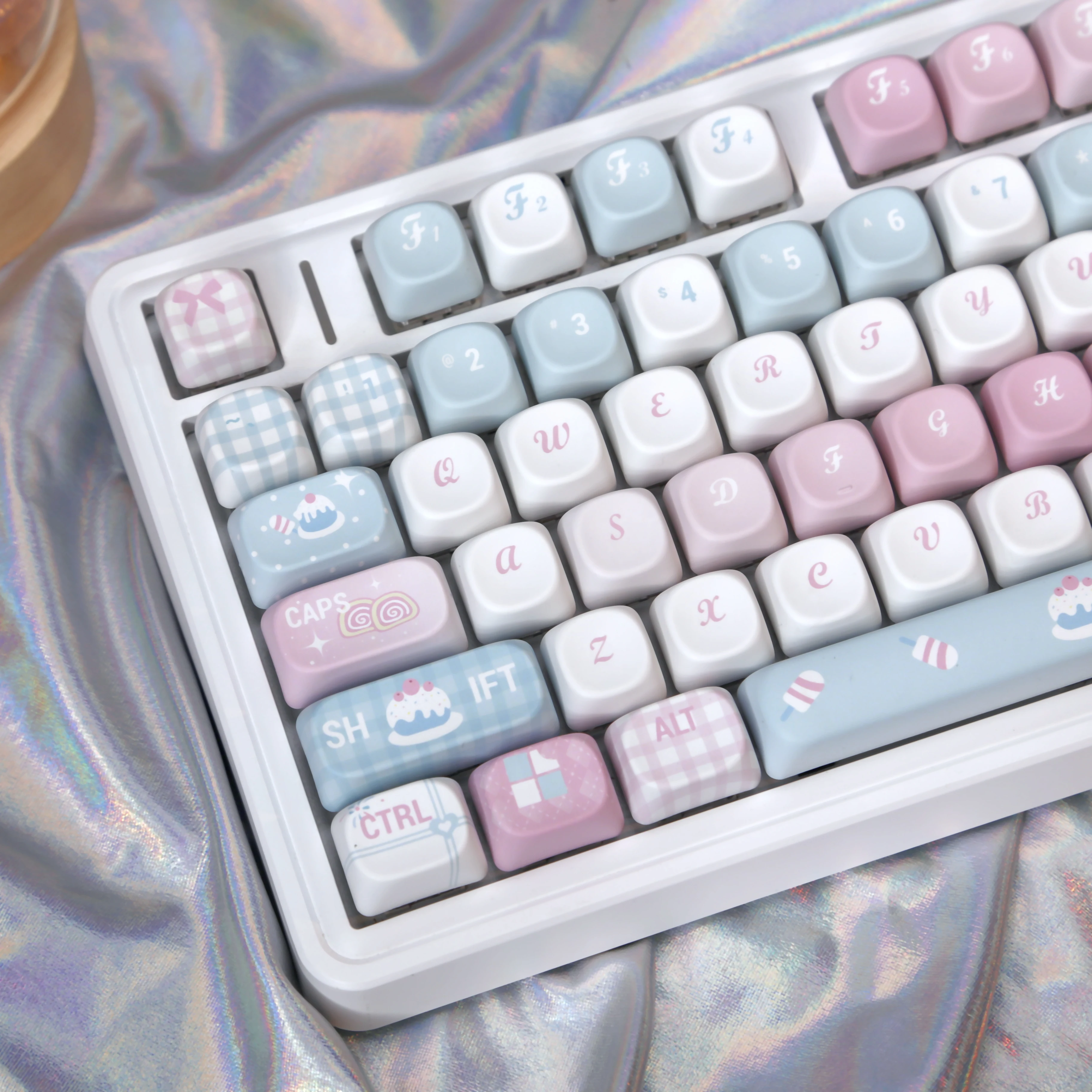 131 key MOA profile PBT Keycaps Sublimation Mechanical Keyboard Keycaps pink for girl gift for Cherry MX Switch