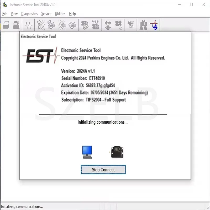 

2024A Диагностическое программное обеспечение для электронного сервисного инструмента двигателей Perkins EST