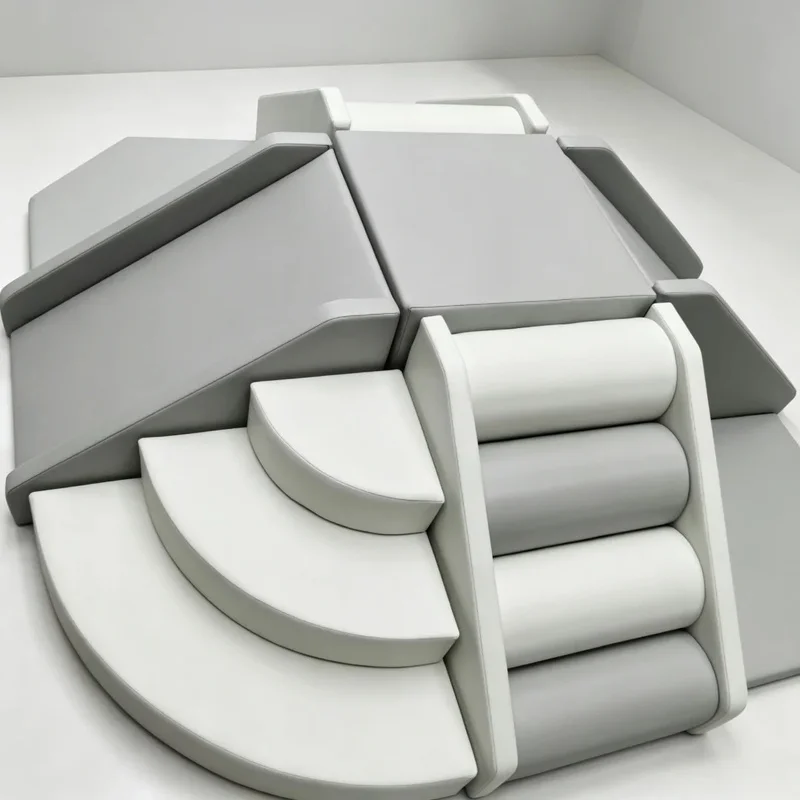 OEM Custom White Grey Soft Play Climber Kids Sensory Foam Gym Equipment Indoor Outdoor for Play Center Wholesale Party Rental