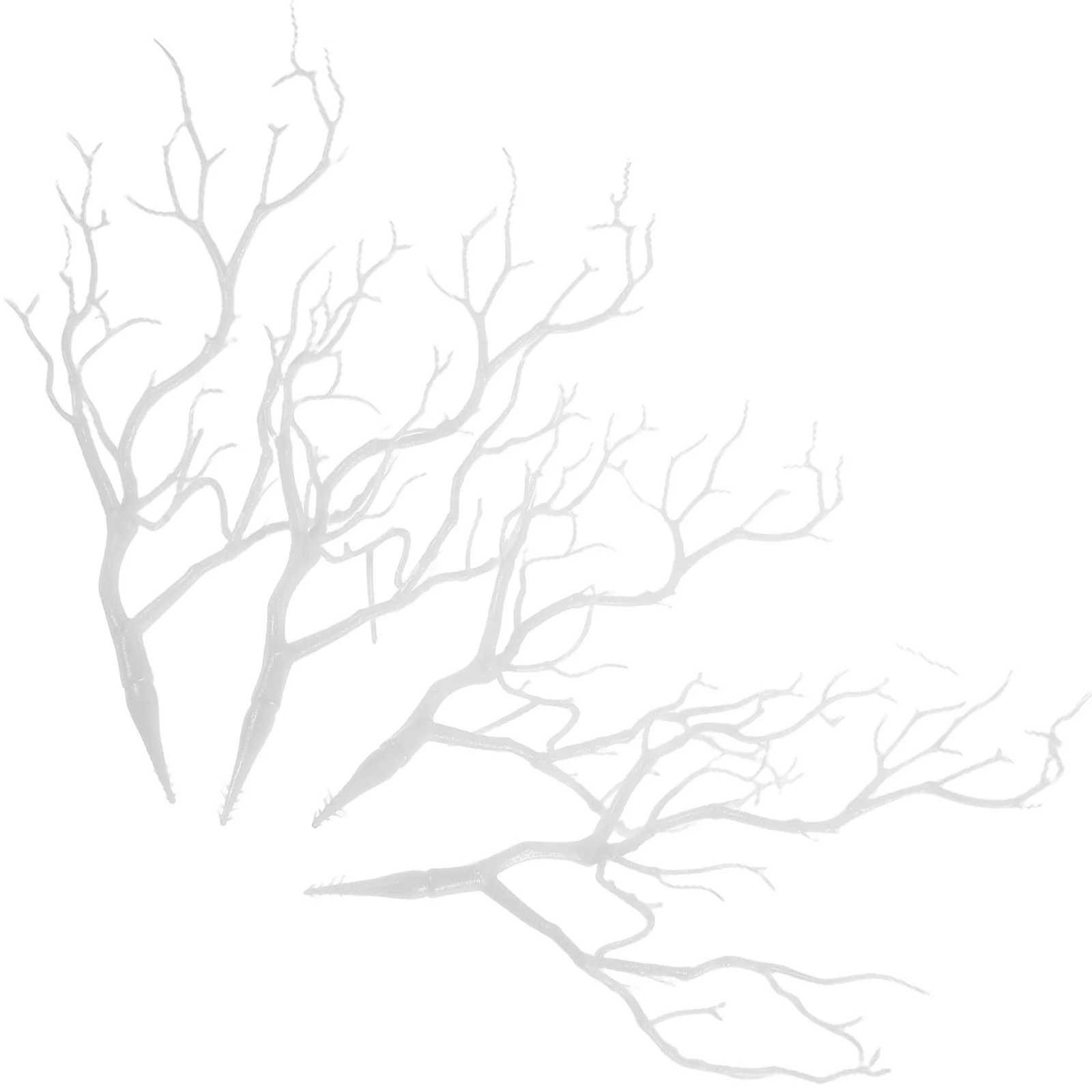 

4Pcs Artificial Antler Branches Plastic Dried Tree Twigs Decorative Branches Vase Filling DIY Headband Materials