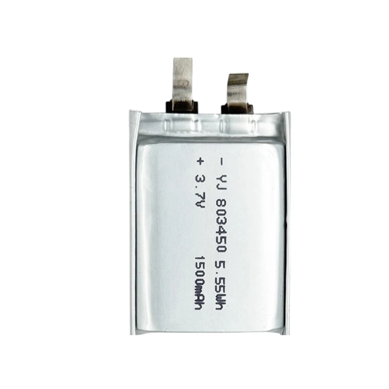 Long Lifespan 3.7V Li-Polymer Battery 803450 1500mAh Rechargeable High Safety Power Supply for DIY Projects