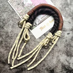 Rope Braided Lanyard Underarm Bag Strap Metal Key Ring Chain Mini Handbag Landyards Replace Accessories Upgrade Hand Strap