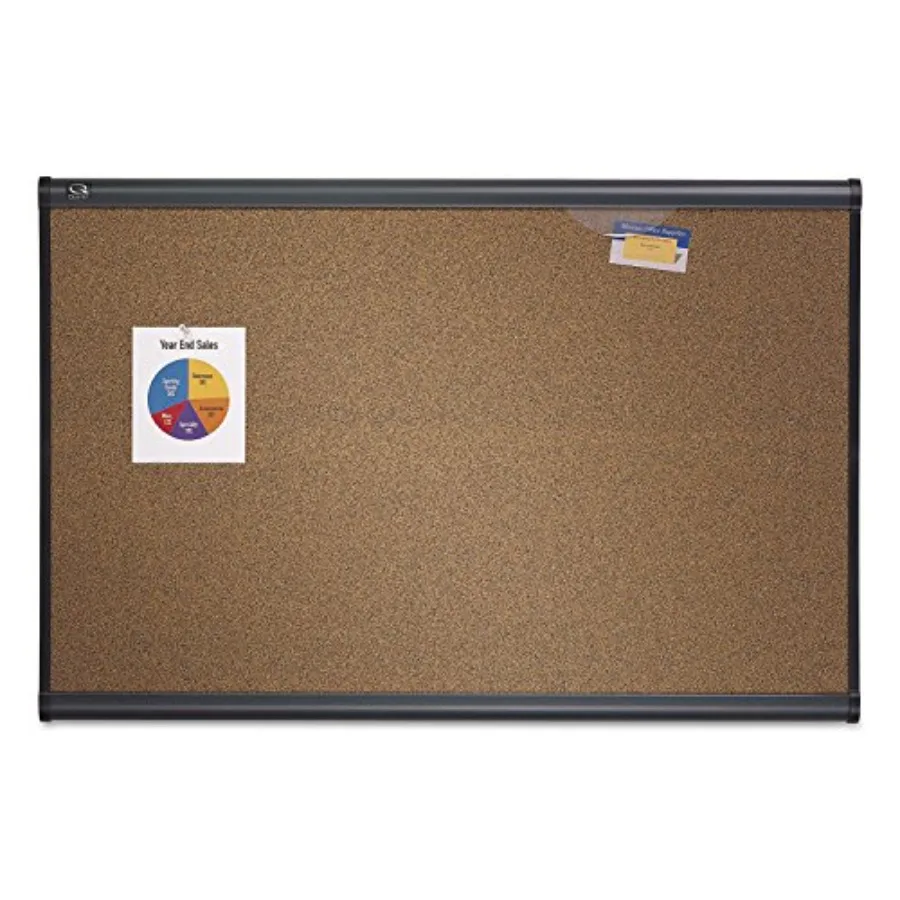 

Доска для заметок Prestige Colored Cork, 36 x 24 дюйма, коричневая поверхность, графитово-серая рама из фибропластика/пластика
