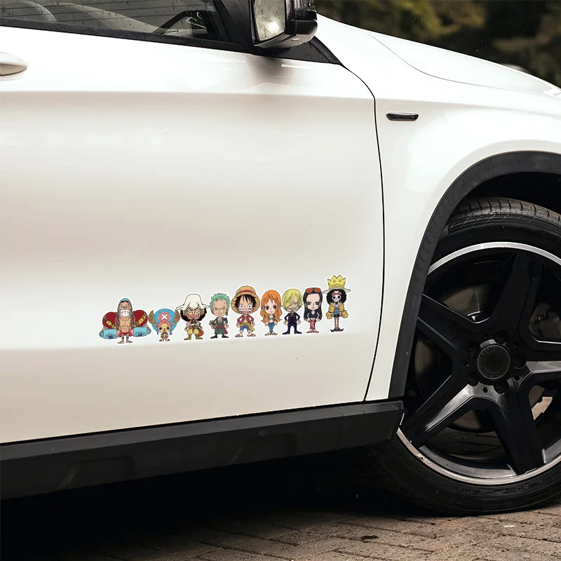 ONE PIECE Anime Monkey D Luffy Roronoa Zoro Car Decoration Sticker Creative Scratch Blocking Sticker Children\'s Toy BirthdayGift