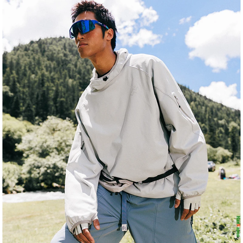 Outdoor Adventure Ready! Men's Lightweight & Quick - Dry Reflective Sports Hoodie Camping, Running, Hiking Quick-drying Sports