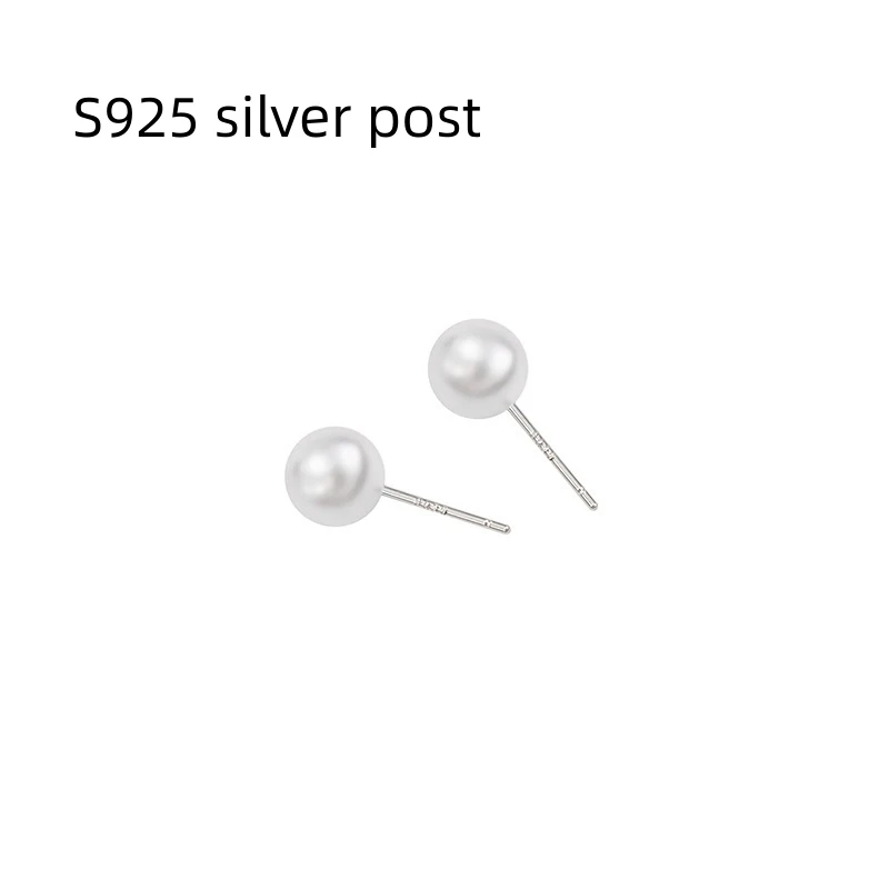 4mm-12mm Imitation Pearl Stud Earring for Women Korean Style Sweet Temperament Ear Jewelry Accessories Wedding Gift