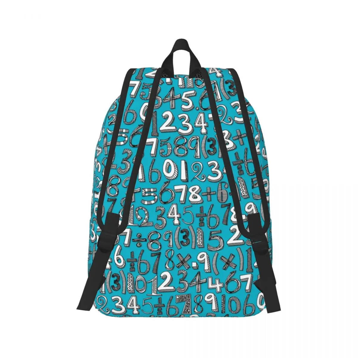 Math Doodle Blue Backpack Daypack Large Capacity Kids BookBag School Bag Shoulder Bags for Men Women