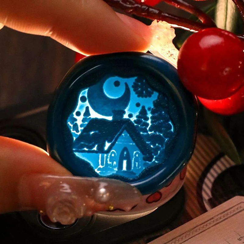 ثلاثية الأبعاد الإغاثة ختم من الشمع عيد الميلاد سلسلة ختم من الشمع Stamps الرجعية سانتا كلوز ندفة الثلج لتقوم بها بنفسك مهرجان هدية التفاف بطاقات سكرابوكينغ #6