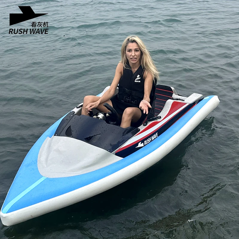 High-Speed Injection Rush Wave Electric Karting Boat for Water Entertainment Convenient Full Power Surfing