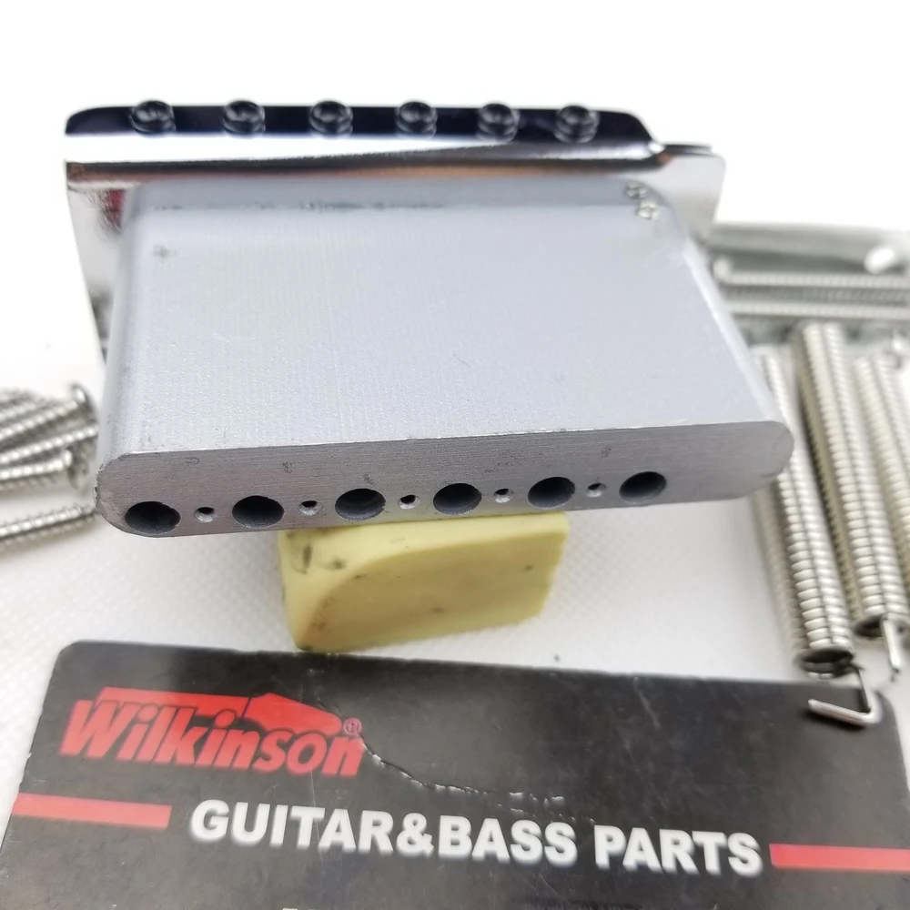 Wilkinson 6 Screw Type ST Electric Guitar Tremolo System Bridge for ST Guitar Chrome Silver WOV02