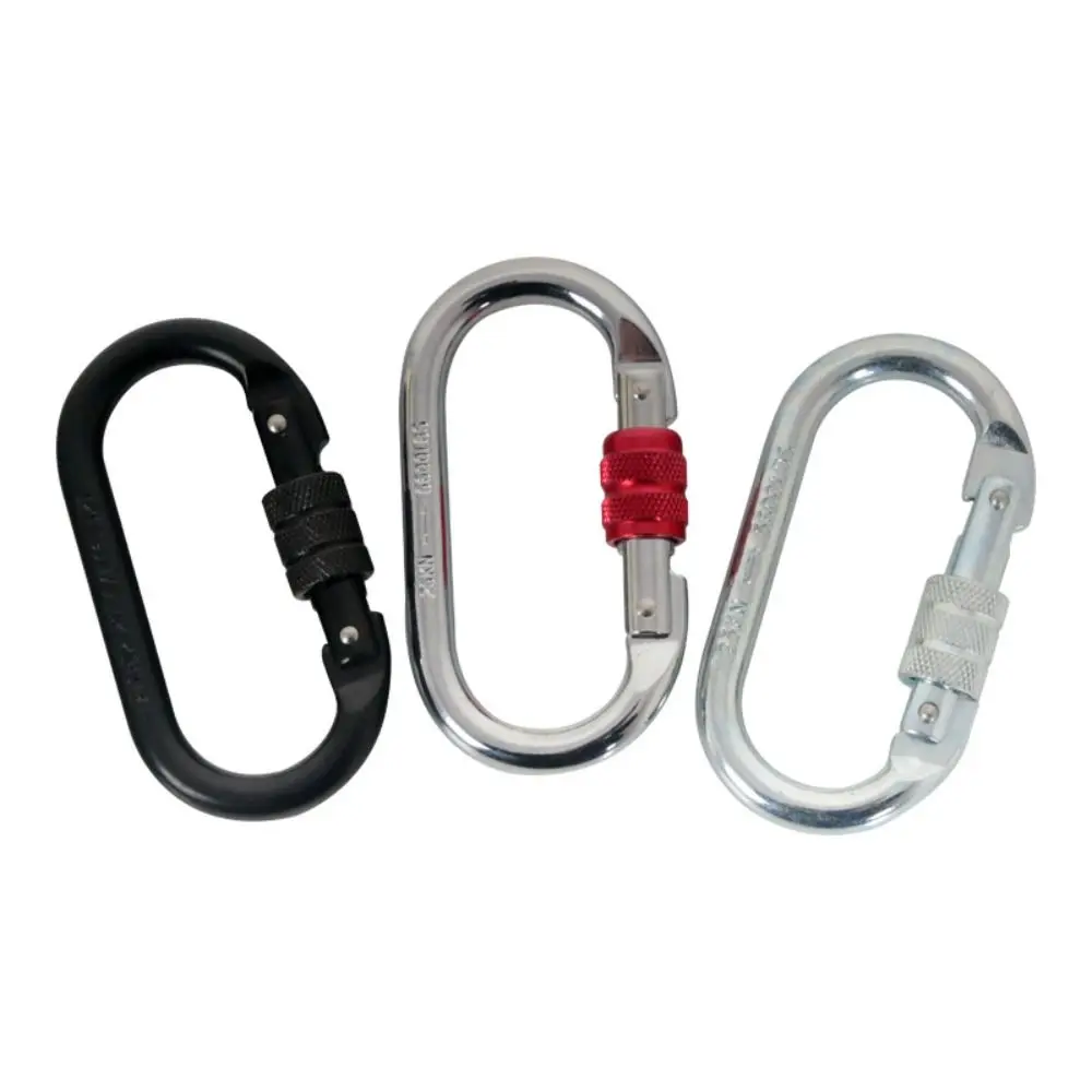 

25KN High Strength Safety Auto Lock Buckle O-shaped Aluminum Alloy Professional Carabiner Sturdy Rappelling
