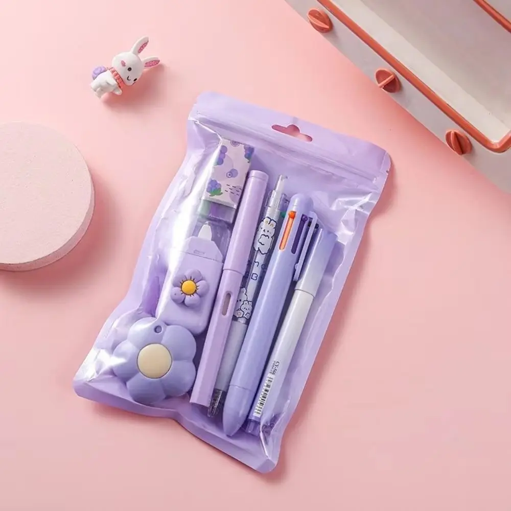

Korean 7-in-1 Stationery Set Multifunction Useful 7pcs/set Stationery Set Eraser Correction Tape Student Tools Set School Office