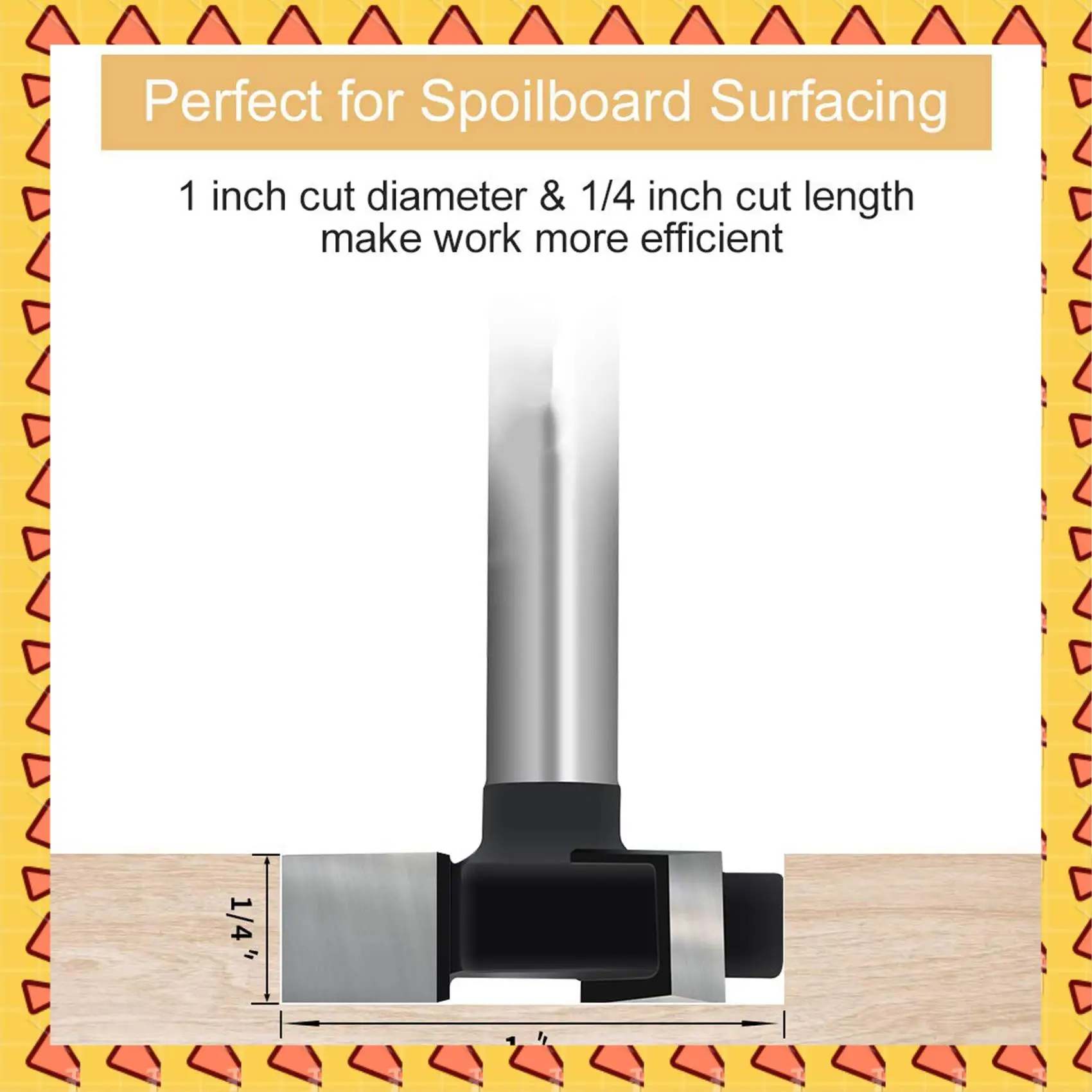 

A008 2 фрезы для поверхности спойлера с ЧПУ, хвостовик 1/4 дюйма, диаметр резания 1 дюйм, фреза для выравнивания плиты, строгальная бита