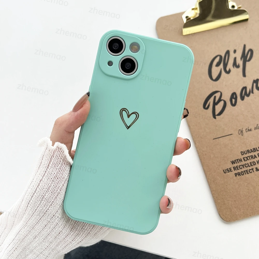 Luxus Flüssigsilikon Liebe Herz Handyhülle für Samsung Galaxy A73 A21S A72 A71 A31 A51 A33 A41 A50 A70 A13 Soft Cover – Detail 18