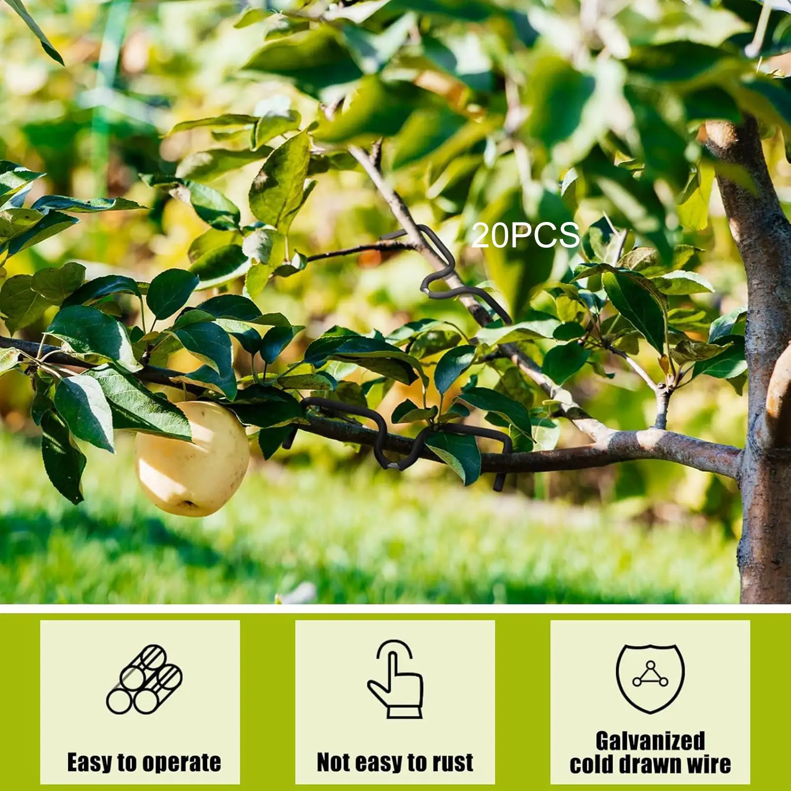 

Fruit Tree Branch Angle Bender Reusable Tree Spreader Wire Support for Outdoor Plant Training in Garden