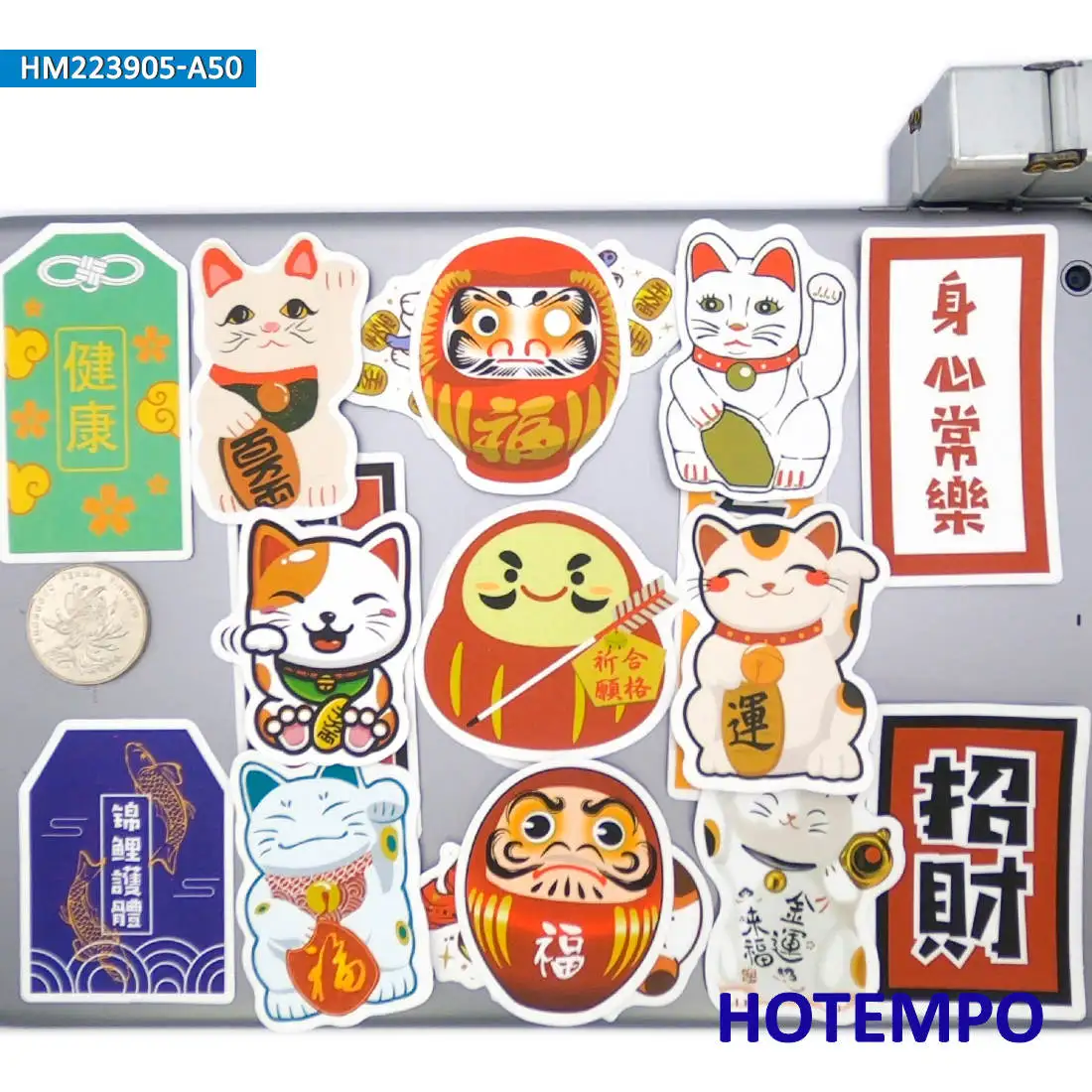 20/30/50PCS Funny Fortune Cat Pray Wish Lucky Cute Stickers for Laptop Phone Glass Wall Fridge Guitar Suitcase Bike Car Sticker