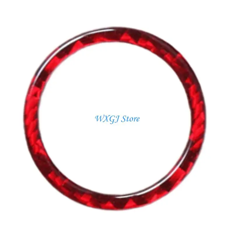 37JE Dynamic Line Carbon Fiber Sticker Trunk Button Rings Interior Upgrades for Auto