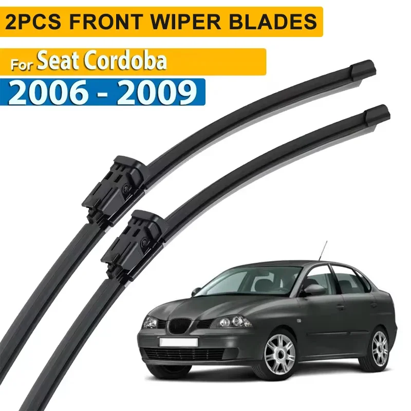 Wiper LHD Front Wiper Blades For Seat Cordoba 2006 - 2009 Windshield Windscreen Window Car Rain Brush 21''+19'' Not Hook