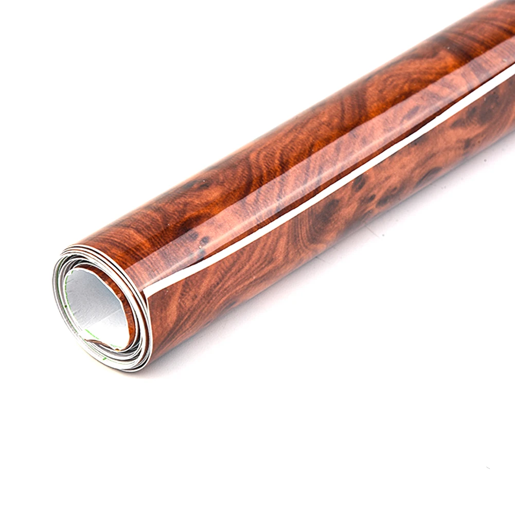 Auto Internal Wood Grain Stickers Adhesive DIY Film Wood Grain Vinyl Decal Auto Interior Part High Glossy Stickers 30*120CM