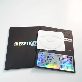 1 pacote original esports tigre gelo v2 mouse patins pés para vgn libélula f1/pro/pro max vxe r1 promax se arco branco ratos deslizam