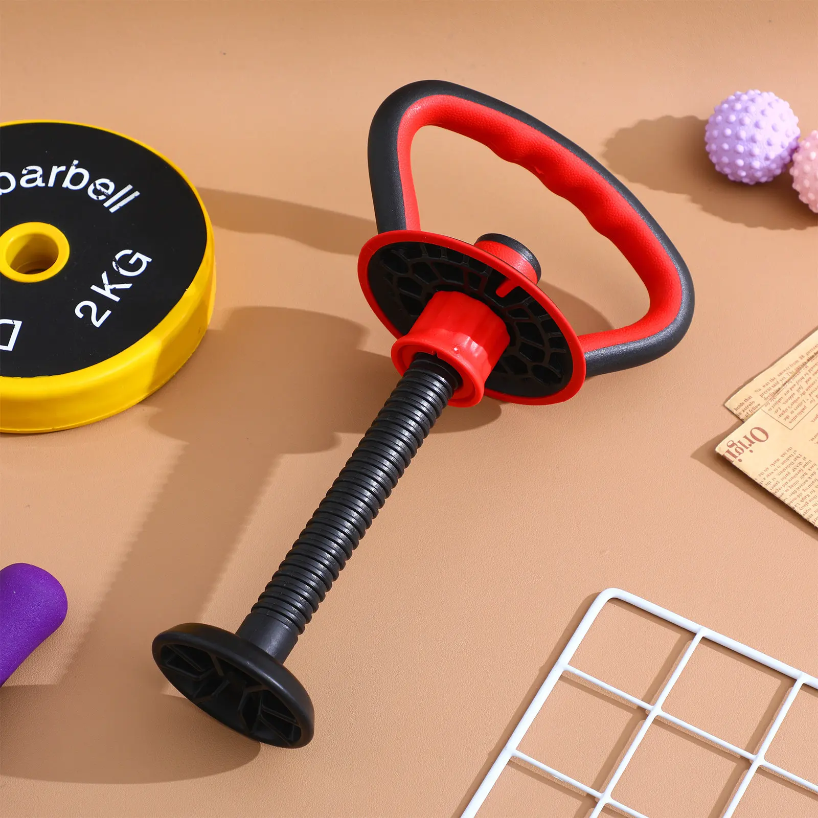 1Set Adjustable Kettlebell Handle Grip Ergonomic Design High Quick Disassembly for Strength Training Fat Reduction