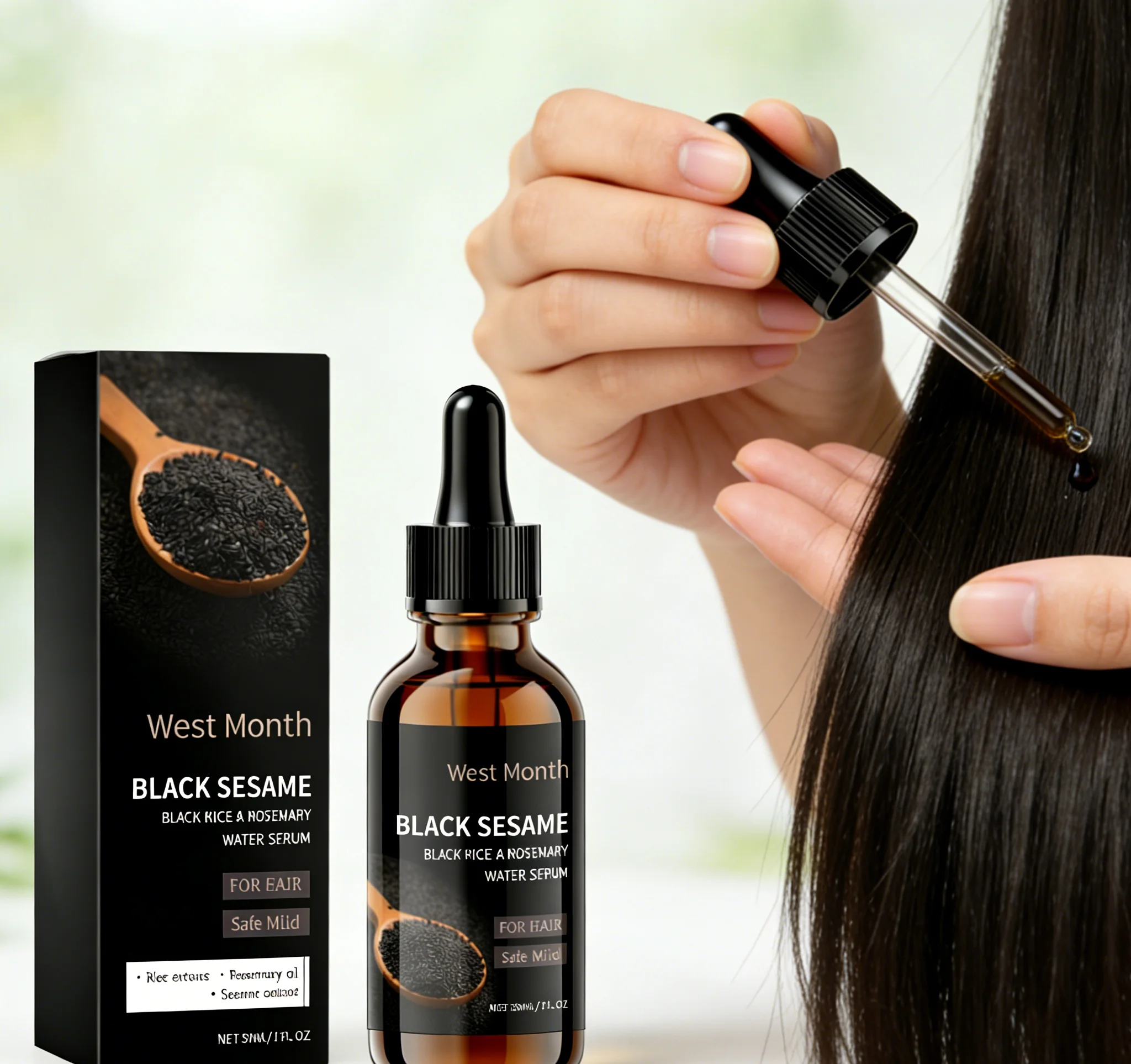 

Масло для укрепления волос с черным кунжутом: восстановление поврежденных, секущихся кончиков, устранение сухости и пушистости, питание, блеск, густота, стимуляция роста волос, восстанавливающая сыворотка.