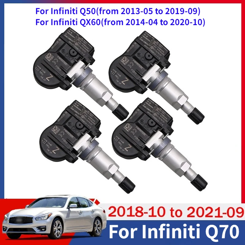 

40700-3JA0B 407003JA0A TPMS для 2014-2019 Infiniti Q50 Q60 QX60 2015-2021 Nissan Murano Pathfinder Датчик давления в шинах 4 шт./лот