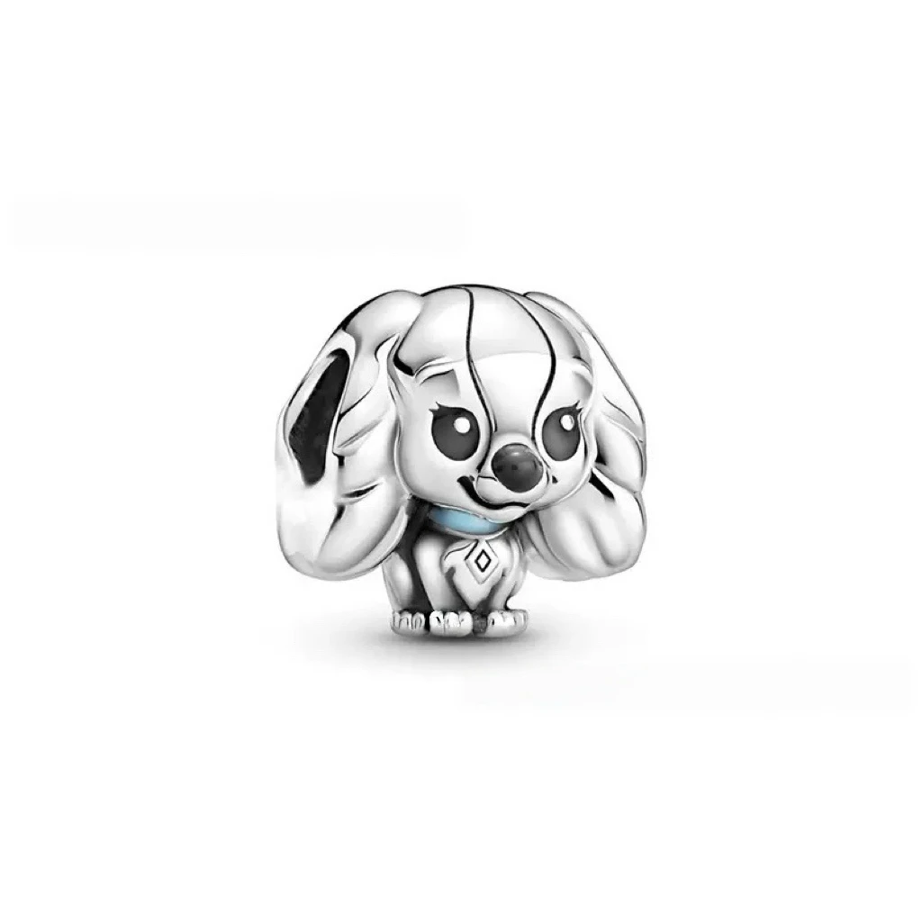 Schlangenknochenkette DIY Charm Welpen-Tiger-Perlen S925 Sterling Silber Herzanhänger Geeignet als Geburtstagsgeschenk Damenschmuck – Detail 4