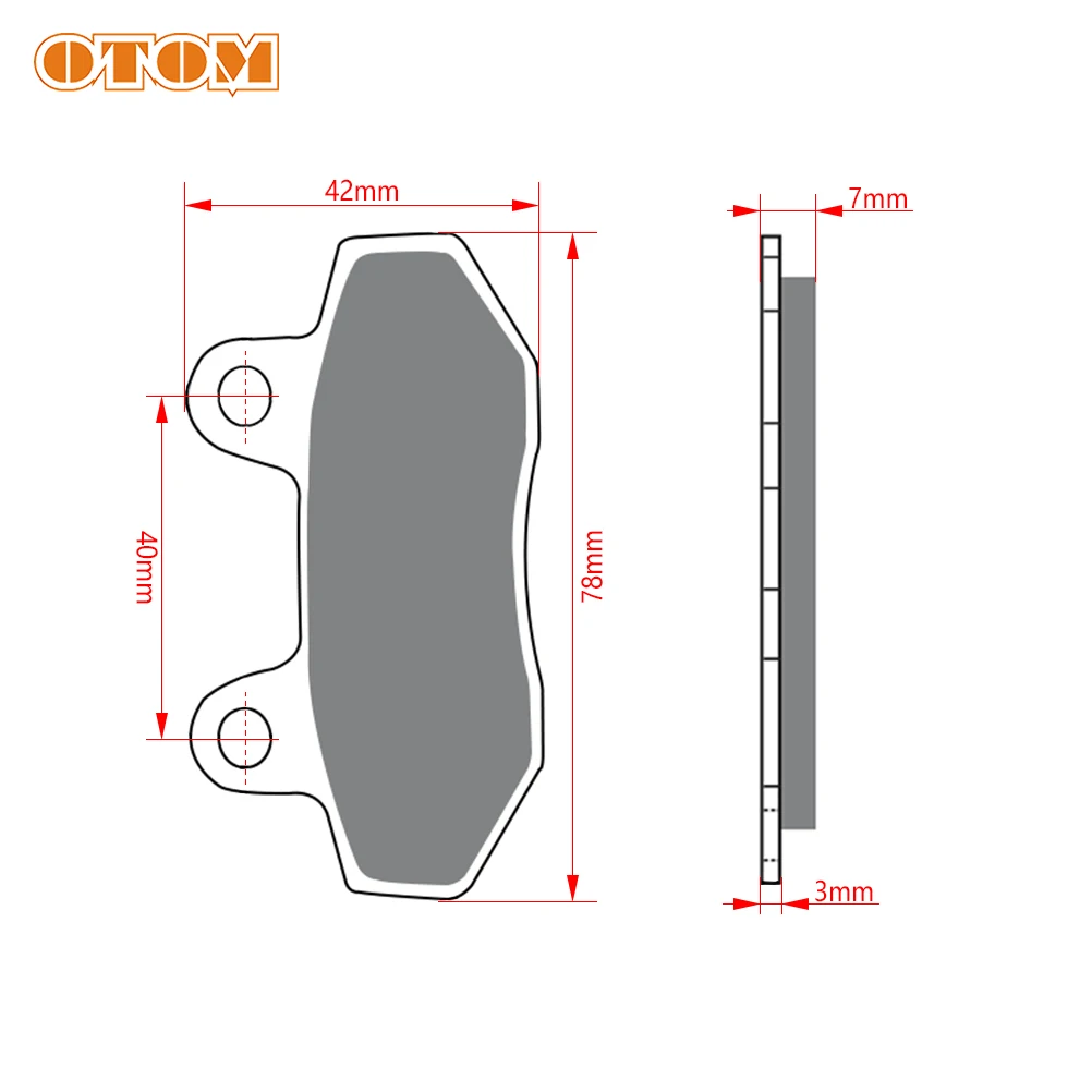 OTOM Motorcycle Front Brake Pads F03 Ceramic Carbon Fiber Disc Braking Disk For KAYO T2 T4 T6 K6R KT250 K6 GUIZUN MX6 Dirt Bike