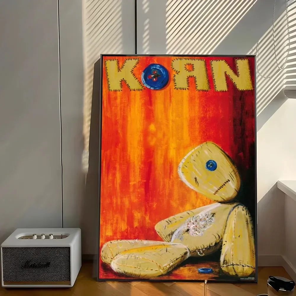 Korn Rock Band Musi Art Poster Retro Room Bar Cafe Vintage Poster Wall Art Painting Bedroom Study Canvas Painting