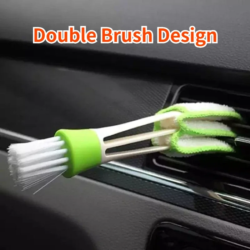 GEFENSI Double Ended Mini Dust Blind Cleaner, Car Vent Window Blind Detail Brush, Keyboard Cleaner, Hand Held Magic Brush Blind