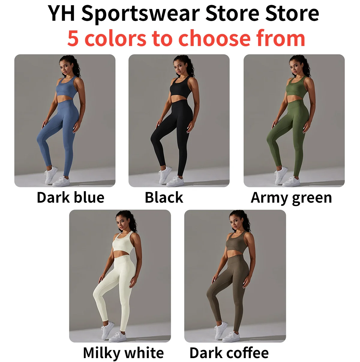 2 PCS Seamless Yoga Suit Women Sports Bra Vest High Waist Leggings Shorts Outfit Gym Set Fitness Workout Clothes Sportswear
