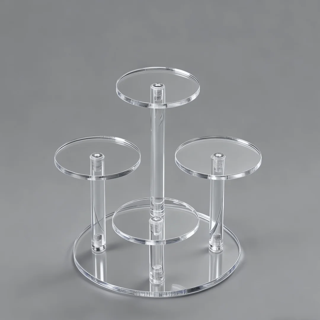 Multi Functional Transparent Durable Acrylic  Display Rack, Suitable For Placing Jewelry, Cupcakes, Perfume, Dolls, Storage Rack