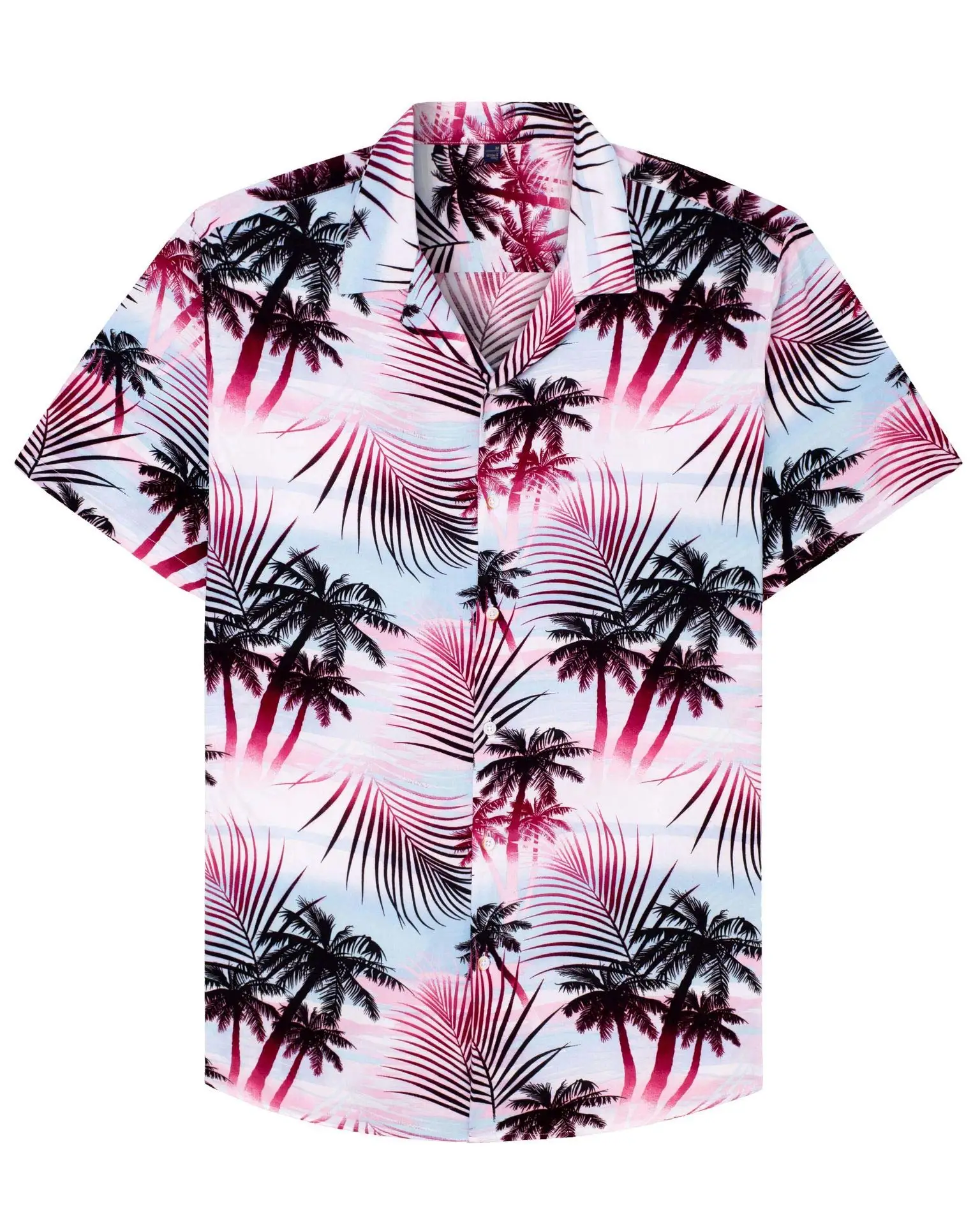 Summer Hawaiian Shirt 3d Printed Colorful plant Men Women Clothing Beach Short Sleeve Blouse Fashion Men\'s Vocation Lapel Camisa