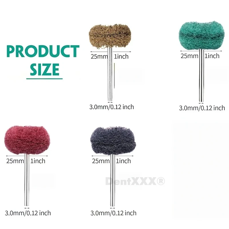 Nylon Polishing Wheel Abrasive Brush with 3mm/2.35mm Shank, Dremel Rotary Tool Accessories Set Rust Remover view 4