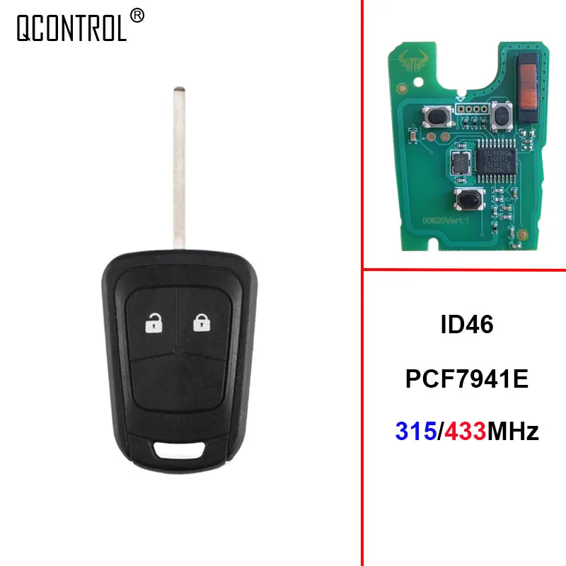 

QCONTROL Remote Car Key ID46 PCF7941E For Opel ASTRA J 4 IV /INSIGNIA ZAFIRA C MOKKA Vauxhall CHEVROLET AVEO CRUZE MALIBU