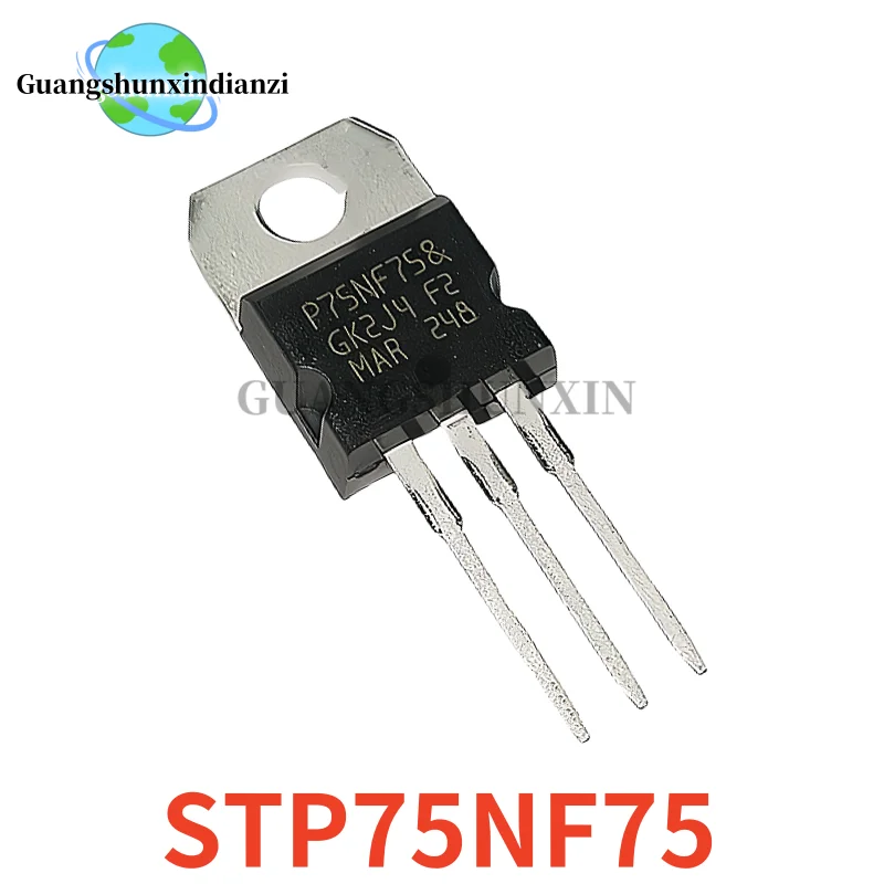10PCS NEW P75NF75 RU6888R HY1707 HY1707P RU7088R 2SK3435 K3435 STP75NF75 P80NF70 TO-220 Best Quality In Stock