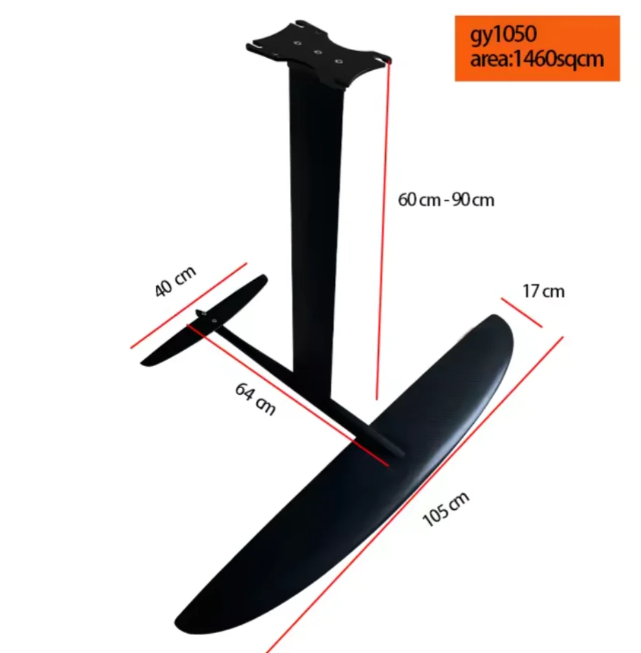 Unisex Water Play Sports Equipment  Sails Gy1050 Series 1426sqcm Carbon Fibre Kite Mast Wing Foil Surfboards Hydrofoils