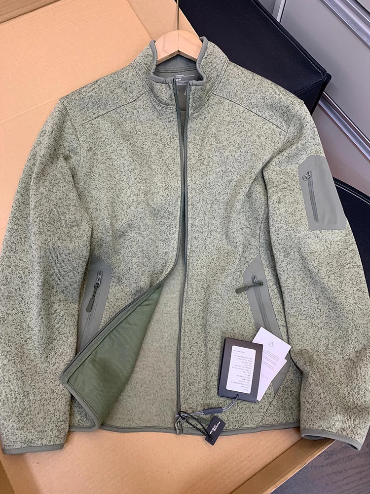 

ex Осенний тяжелый кардиган с воротником-молнией и несколькими молниями, модный ретро-американский сарафан для пар