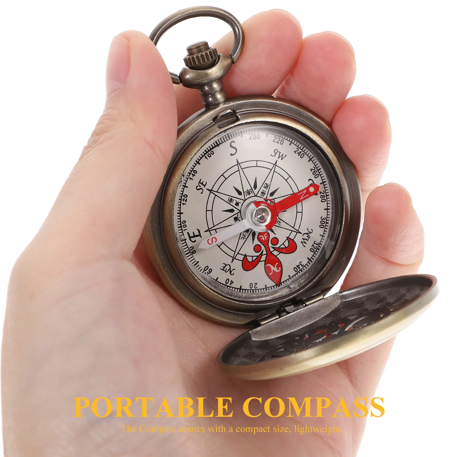 

Vintage Compass Pocket Watch Retro Metal Hiking Portable Navigation Outdoor Camping Accessory Vintage Compass Camping Accessory