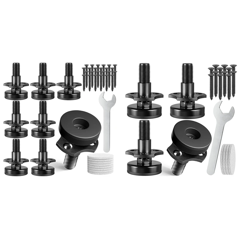 Adjustable Leveling Feet, 3/8Inch-16 Thread T-Nut Kit Furniture Levelers Table Feet, Heavy Duty Leg Levelers