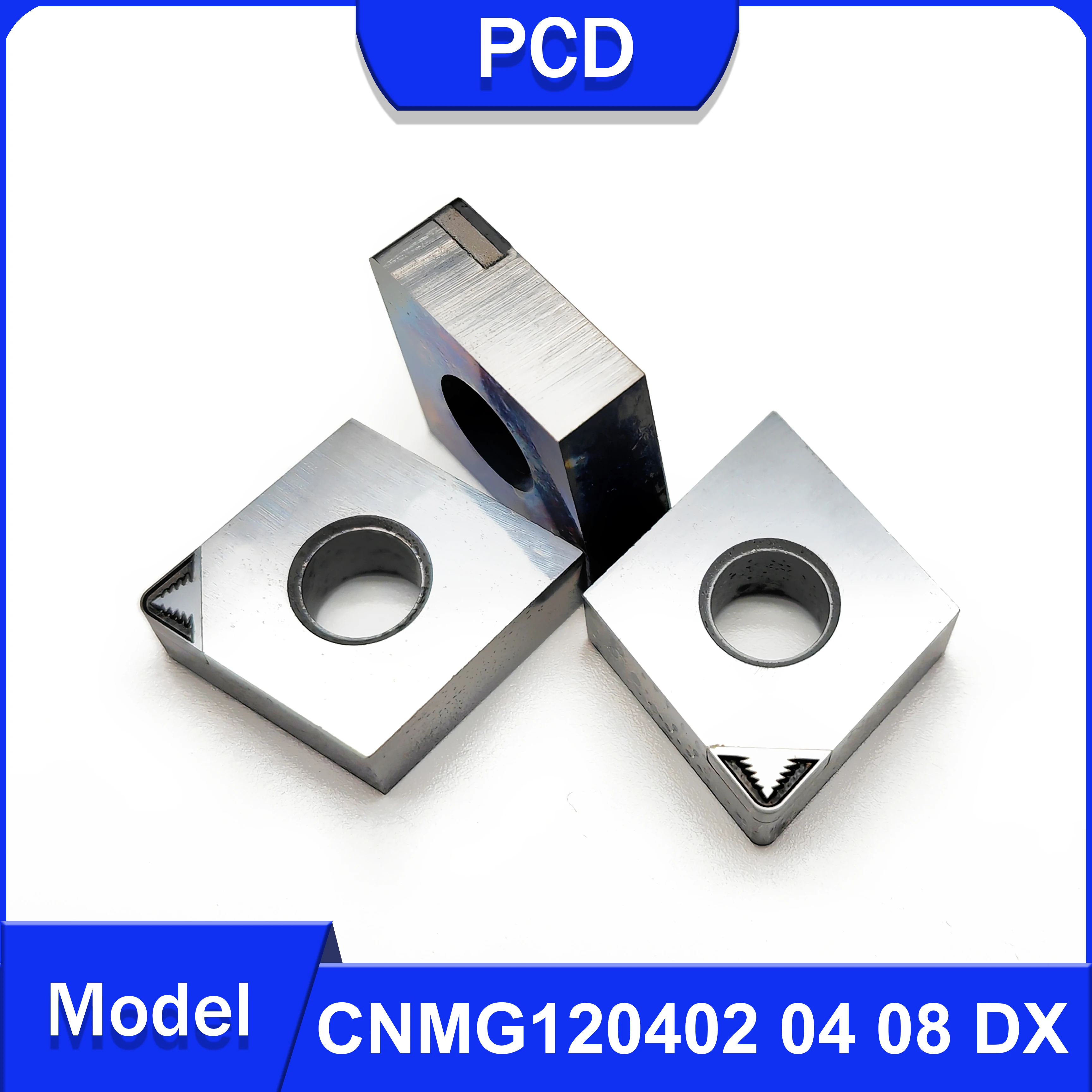 PCD chip breaking tool CNMG120402 CNMG120404 CNMG120408 DX is used for non-ferrous metals such as aluminum and copper CNMG