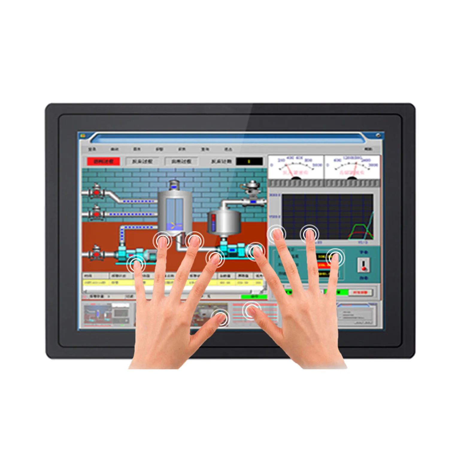 13.3 15.6 18.5 inch industrial touch computer all in one pc with capacitive touch screen built-in wifi win10/11 pro 1366x768