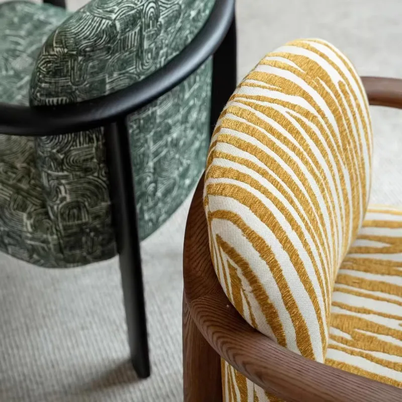 French modern solid wood eco-friendly, durable sofa chair designer, coffee shop lounge chair B & Bs hotel and reception