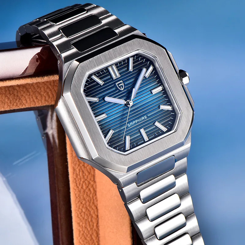 PAGANI DESIGN YS019 New Quartz Men's Watch 37MM Square Luminous Dial VH31 Movement Waterproof Luxury Fashion Sapphire Glass Gift