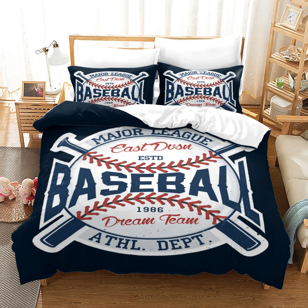 

Campus Sports Baseball Bedding Set 3D Print Polyester Duvet Cover Single Twin Queen King Size for Home Decoration Birthday Gift