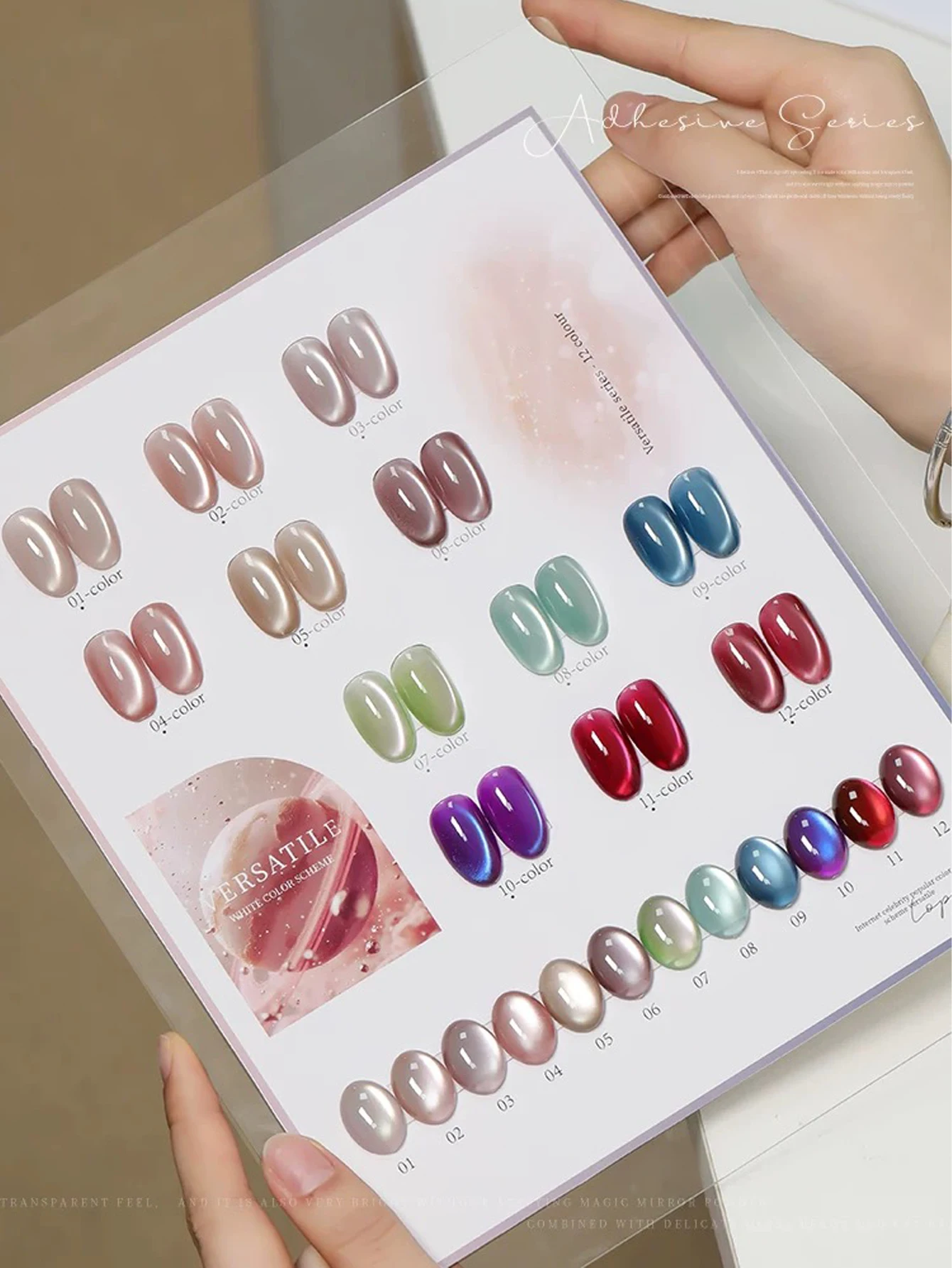 Duurt 28 dagen 1/12 STKS 2025 Nieuwe Nail Art Meteor Fantasy Aurora Guave Fruit Cat Eye Kleurrijke Kristallen Glazen Kraal Gel Nagellak,