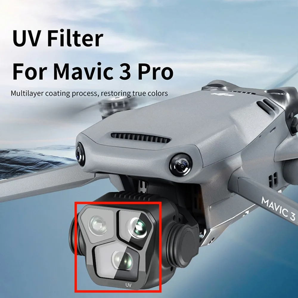 Drone ตัวกรอง UV 6.2g กรอบอะลูมินัมอัลลอยกันน้ำมันอุปกรณ์เสริมโดรนสำหรับ Mavic 3 Pro อะไหล่ทดแทนตัวกรอง UV