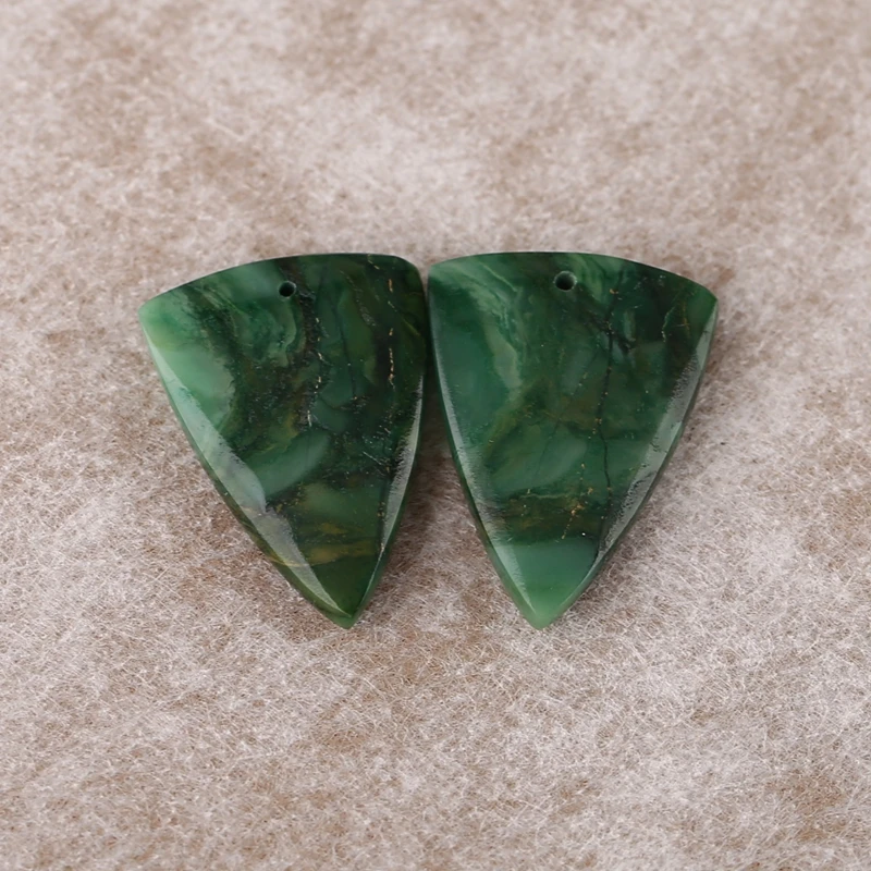 B&F African Jade Earring Beads for Jewelry Making, Handmade Natural stones beads, Stones for jewelry Making Supplies